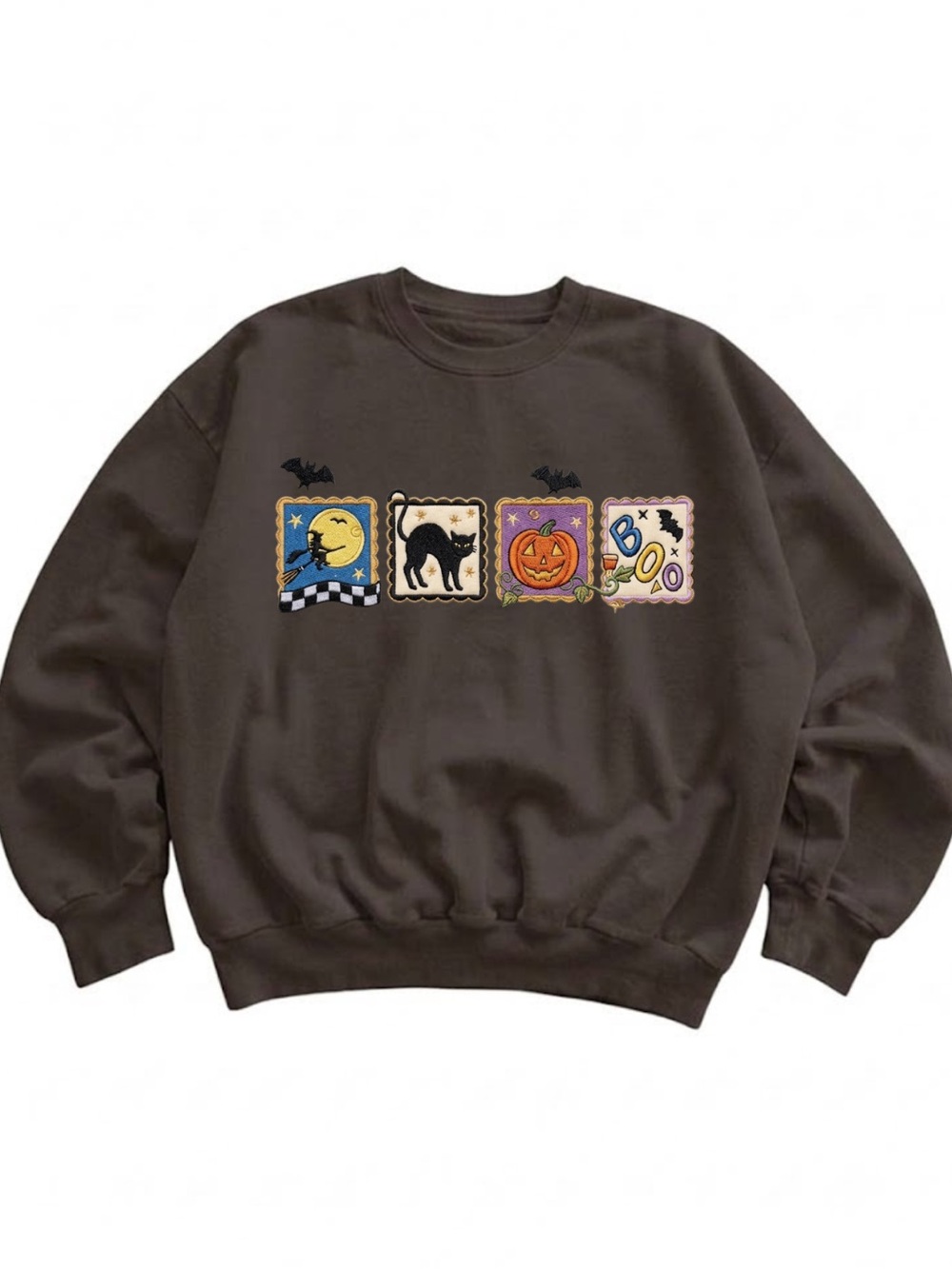 Gildan Halloween Graphic Crewneck Sweatshirt - Dark Brown